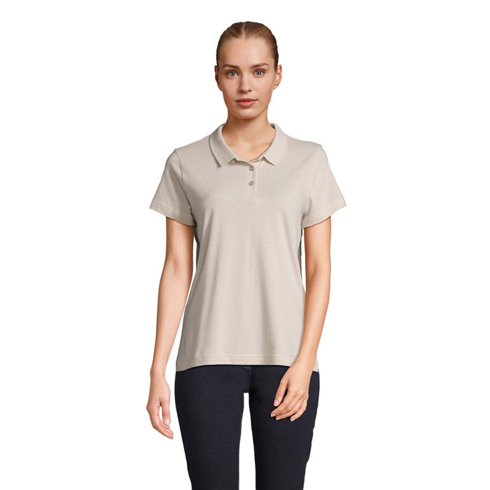Polo Femme en coton à personnaliser PULSE Linen Twin